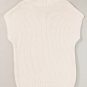 Beige High Neck Bat Short Sleeve Sweater