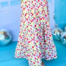 Green Leopard Print Tiered Flowy Maxi Skirt