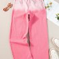Pink Scattering Rhinestone Gradient Denim Pants
