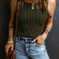 Jungle Green Chunky Ribbed Sweater Tank Top