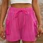 Bright Pink Cargo Pocket Wide-leg Shorts