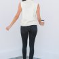 White V Neck Buttoned Sweater Vest