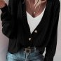 Black Open Knit Drop Shoulder Sweater Cardigan