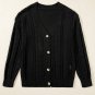 Black Open Knit Drop Shoulder Sweater Cardigan