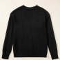 Black Open Knit Drop Shoulder Sweater Cardigan