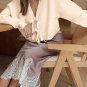 Jet Stream Bowknot Front Loose V Neck Knitted Cardigan