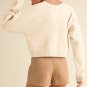Jet Stream Bowknot Front Loose V Neck Knitted Cardigan