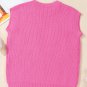 Bright Pink Western Horse Embroidered Round Neck Sweater Tee