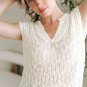 Beige Notched V Neck Short Sleeve Sweater