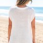 Jet Stream Solid Color Sweater Tee with Side Slits
