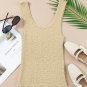 Apricot Textured U Neck Slim Fit Sweater Vest