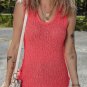 Flamingo Textured Knit U Neck Slim Fit Sweater Vest