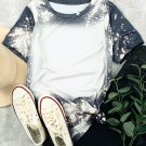 Multicolor Tie Dye Bleached Round Neck Short Sleeve T Shirt