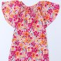 Red Flutter Sleeves Floral Print Top