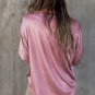Pink Chest Pocket Loose Fit Short Sleeve T Shirt