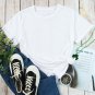 White Solid Color Crew Neck Tee
