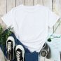 White Solid Color Crew Neck Tee