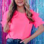 Pink Tulle Ruffle Sleeve Top