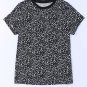 Black Cheetah Print O-neck Short Sleeve T Shirt