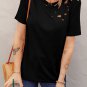 Black Holes Crew Neck Cotton Mixed T Shirt