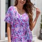 Pink Loose Painted Floral Tee