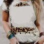 Bleached Leopard Short Sleeve Top