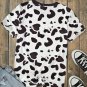 Black Tie Dye Bleached Crew Neck Short Sleeves T Shirt