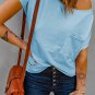 Knit Pocketed Tee with Side Slits
