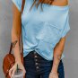 Knit Pocketed Tee with Side Slits