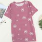 Pink Dandelion Print Crew Neck T Shirt