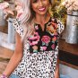 Wild Flower Embroidered Shift Top