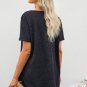 Gray High Low Cuffed Tee