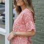 Pink Leopard Spotted Ruffle Sleeve T Shirt