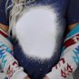 Navy Tie dyed Round Neck Short Sleeve T Shirt