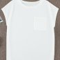 White Pocketed Tee with Side Slits