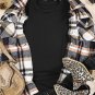 Black Solid Color Crew Neck Tee