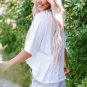 White MAMA Chenille Patched Crew Neck T Shirt