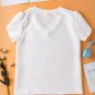 White Solid Color Textured V Neck Short Sleeve Top