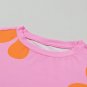 Pink Flower Print Bubble Sleeve Tee