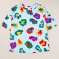 Sky Blue Leopard Drop Shoulder Oversize Tee