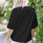 Black MAMA Chenille Patched Crew Neck T Shirt