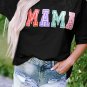 Black MAMA Chenille Patched Crew Neck T Shirt