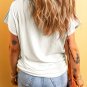 Moonlight Jade Ribbed Color Block Patchwork T Shirt