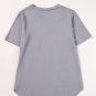 Medium Grey V Neck Pocketed Rounded Hem Tee