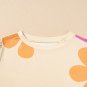Apricot Flower Print Bubble Sleeve Tee
