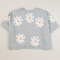 Gray Daisy Flower Printed Casual T Shirt