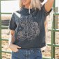High-Rise Western Cowboy Boots Graphic Tee
