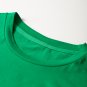 Bright Green Casual Plain Crew Neck Tee