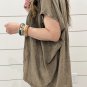 Sage Green Vintage Washed Short Dolman Sleeve Oversized T Shirt