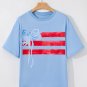 Myosotis Flag Bow Graphic Crewneck Tee